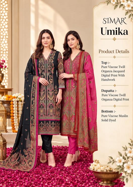 Glossy simar umika twill jacquard wholesale dress material